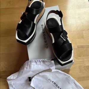 Clergerie Black Platform Sandals